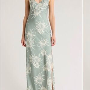 Rag & Bone Floral Maxi Dress in Sage Green